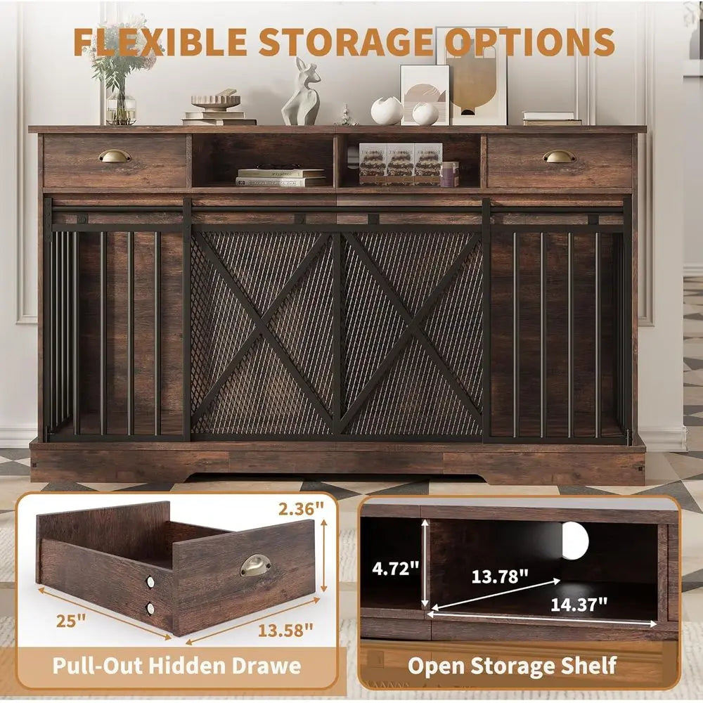 XL Heavy Duty Doube Dog Crate with Divider