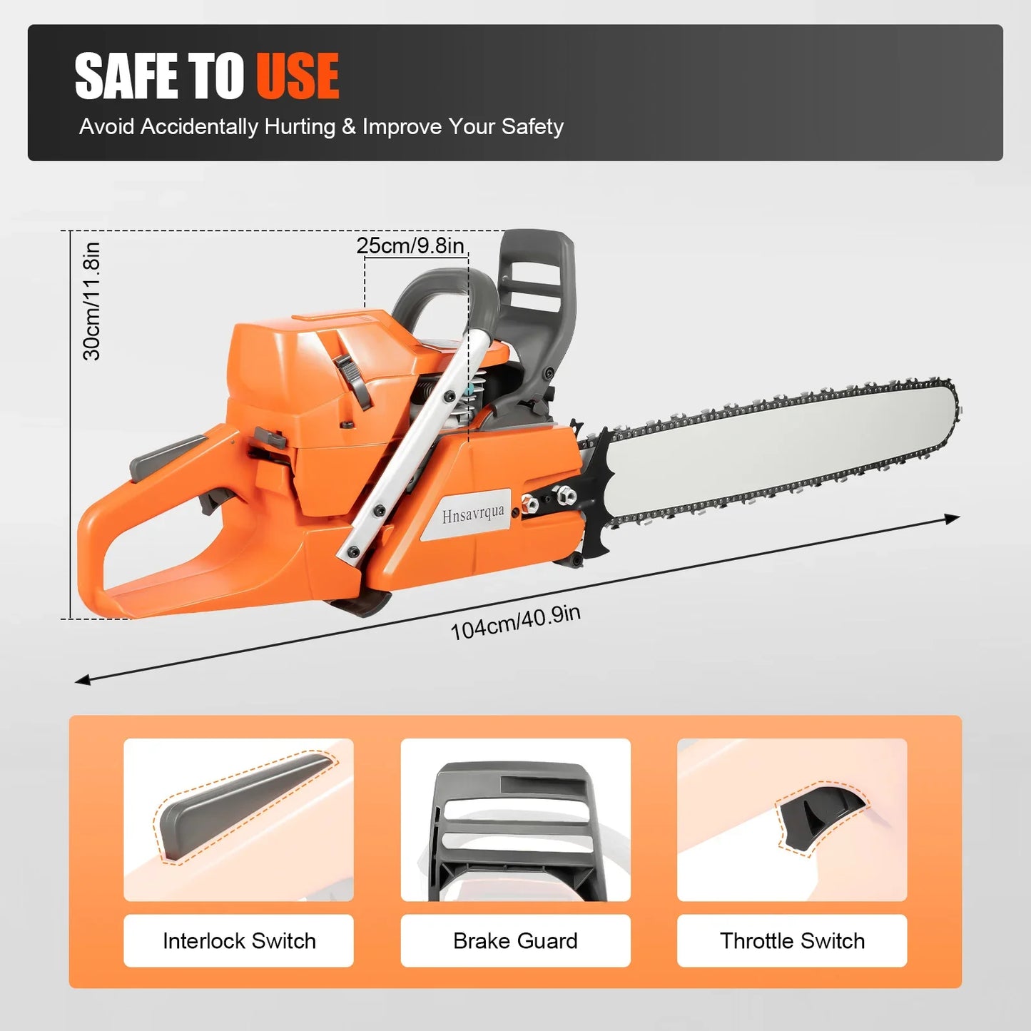 72CC 24" 2 Stroke Durable Chainsaw. well built, easy to start.