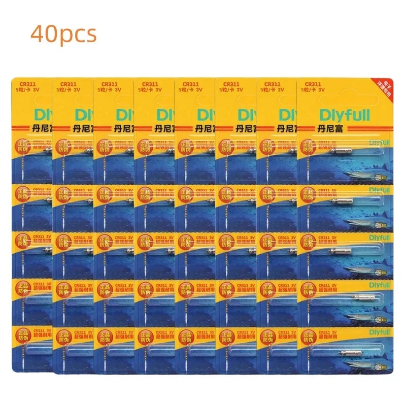 5-50PCS CR311 Luminous Battery Fishing Float Night Fishing Accessories Electronic Floats Batteries CR311