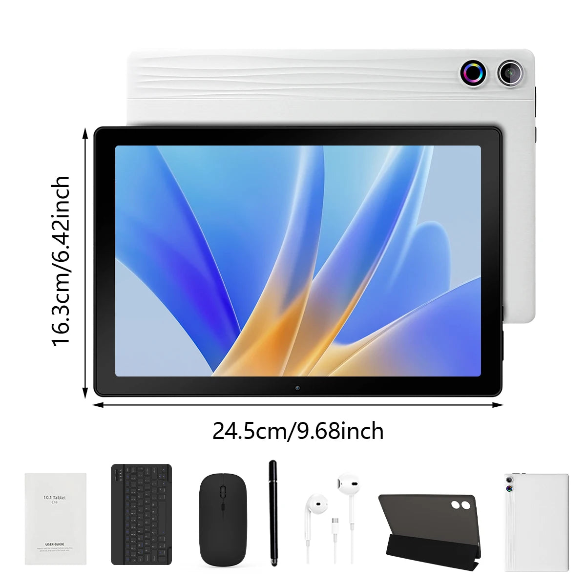 2026 Newest Android 15 Tablet 10 Inch 20GB+64GB Expandable 1TB WidevineL1 GMS 5000mAh Stylus Keyboard Mouse Headphones Case Set