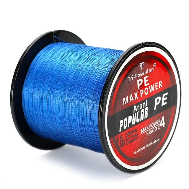 Brand TriPoseidon Series 300M 330Yards PE Braided Fishing Line 4 stands 8 10 20 60LB Multifilament Fishing Line
