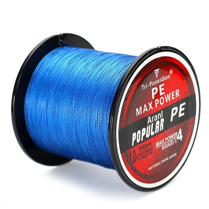 Brand TriPoseidon Series 300M 330Yards PE Braided Fishing Line 4 stands 8 10 20 60LB Multifilament Fishing Line