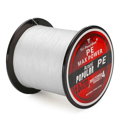 Brand TriPoseidon Series 300M 330Yards PE Braided Fishing Line 4 stands 8 10 20 60LB Multifilament Fishing Line