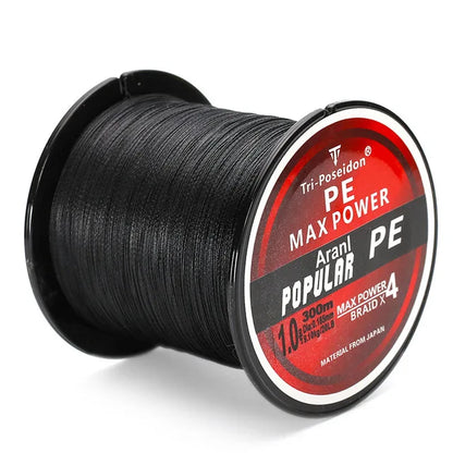 Brand TriPoseidon Series 300M 330Yards PE Braided Fishing Line 4 stands 8 10 20 60LB Multifilament Fishing Line