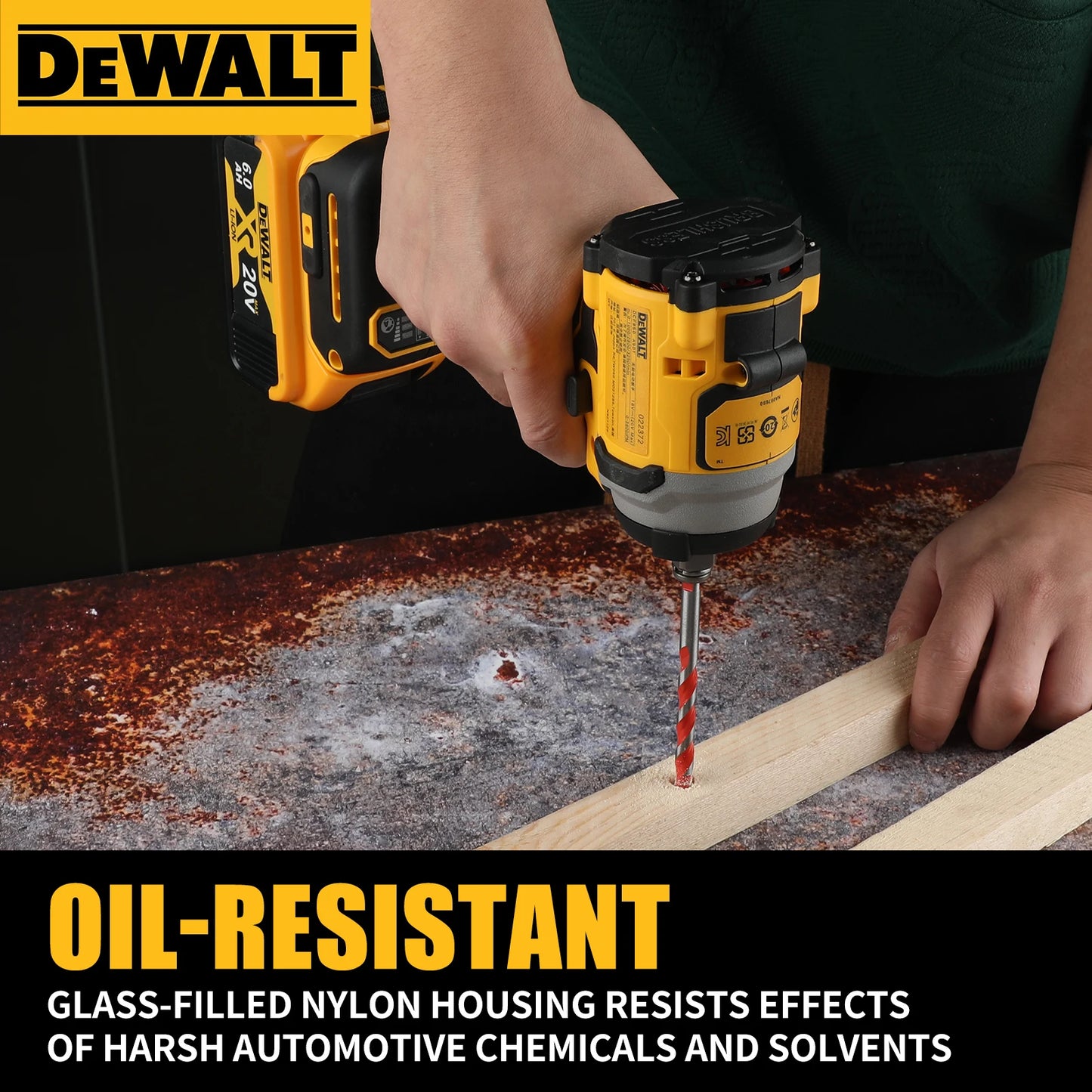 Dewalt DCF850 Rechargeable Cordless 20V Cordless Impact Wrench, Lithium Electric Battery, Power Tools, Original Large Torque