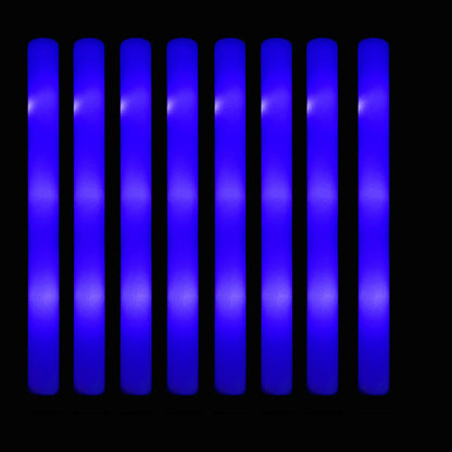10/20/30/40/50/60pcs Customizable Colorful RGB LED Glow Sticks Glow Foam Stick Wedding Halloween Christmas Party Decoration