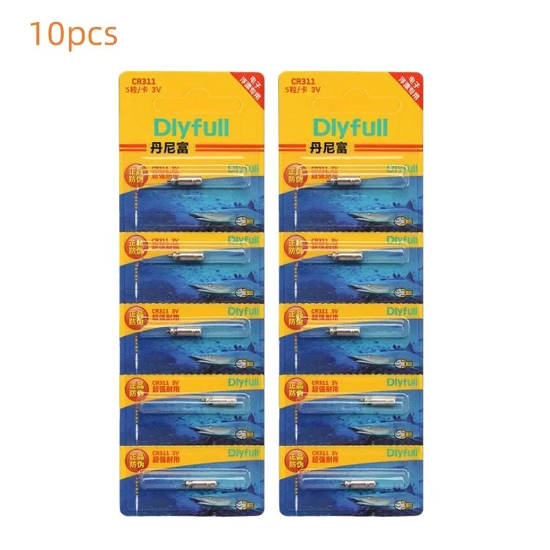 5-50PCS CR311 Luminous Battery Fishing Float Night Fishing Accessories Electronic Floats Batteries CR311