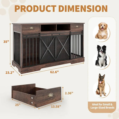 XL Heavy Duty Doube Dog Crate with Divider