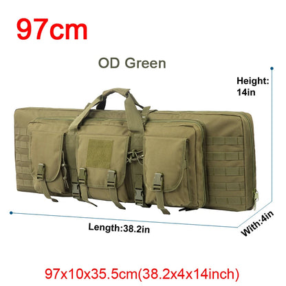 32 38 42 48 inch Tactical Double Rifle Case Molle Rifle Bag Sniper Airsoft Gun Case Backpack Hunting Gun Holster