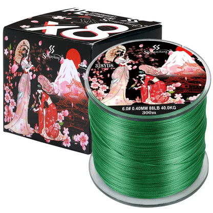 Sougayilang Braided Fishing Line X8 100/300 Drag 22~88LB Multifilament Japanese PE Line for Bass Pike Carp Fishing Accessories