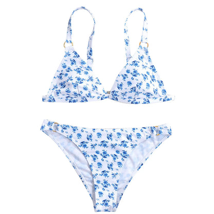 Men And Women Matching Swimsuits High Waisted Separate Swimsuit European And Fashion Printed Bathing Suits for Boys 16-18