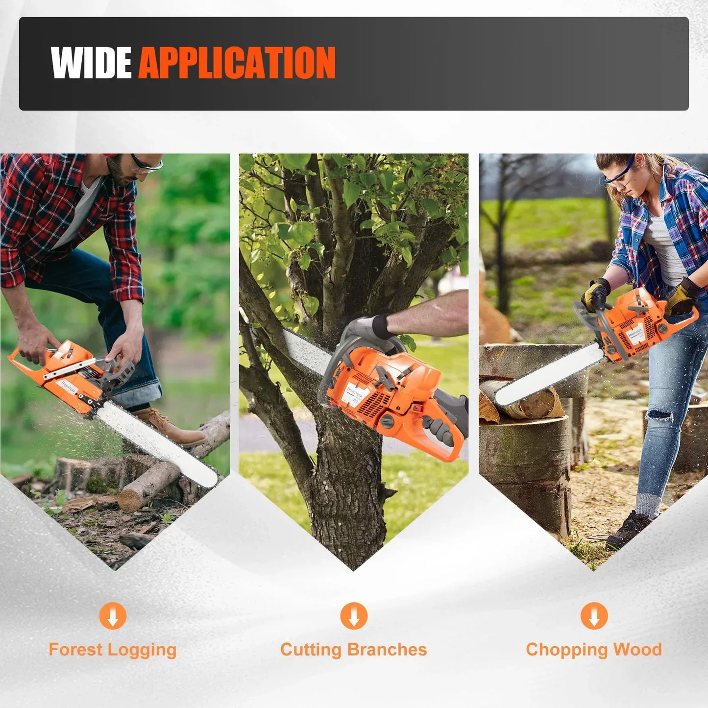 72CC 24" 2 Stroke Durable Chainsaw. well built, easy to start.