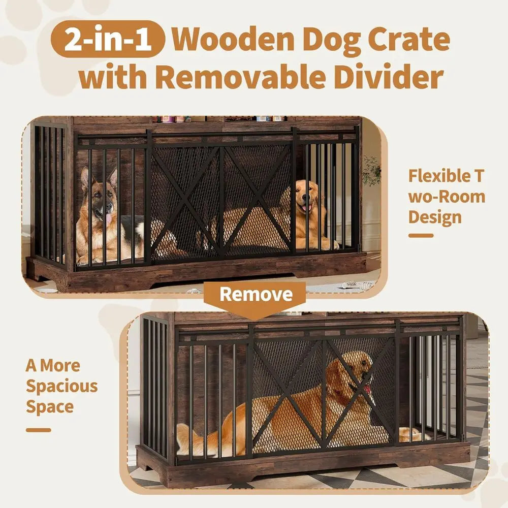 XL Heavy Duty Doube Dog Crate with Divider