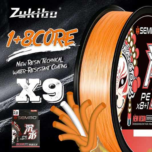 ZUKIBO X8 braided fishing wire 8 strands wire multifilament Japanese original fishing line Long distance casting tackle tax-free