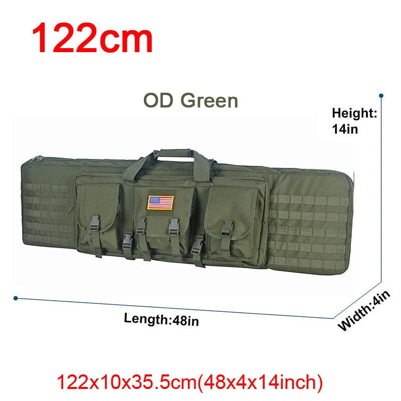 32 38 42 48 inch Tactical Double Rifle Case Molle Rifle Bag Sniper Airsoft Gun Case Backpack Hunting Gun Holster