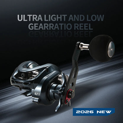 Soloking Arcrox BaitCasting Fishing Reel 4.2:1 Low Gear Ratio Saltwater Baitcasting reel 8KG Max Drag 8+1 Bearings Fishing Reels