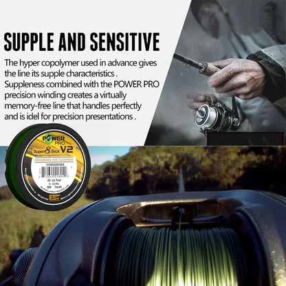 POWER PRO SSV2 275M PE Line 8 Strands Spectra Fishing Line Original USA fishing Braid Line PESCA