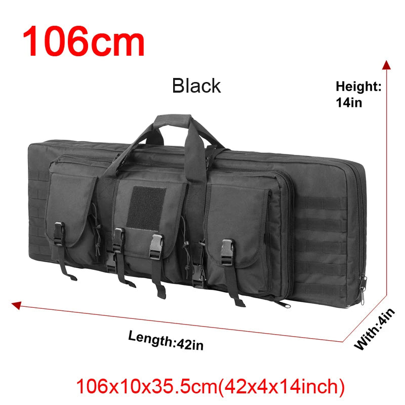 32 38 42 48 inch Tactical Double Rifle Case Molle Rifle Bag Sniper Airsoft Gun Case Backpack Hunting Gun Holster