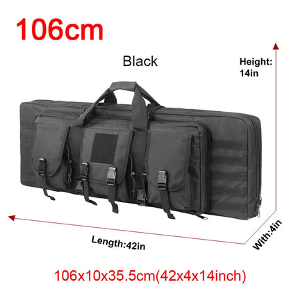 32 38 42 48 inch Tactical Double Rifle Case Molle Rifle Bag Sniper Airsoft Gun Case Backpack Hunting Gun Holster