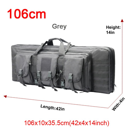 32 38 42 48 inch Tactical Double Rifle Case Molle Rifle Bag Sniper Airsoft Gun Case Backpack Hunting Gun Holster