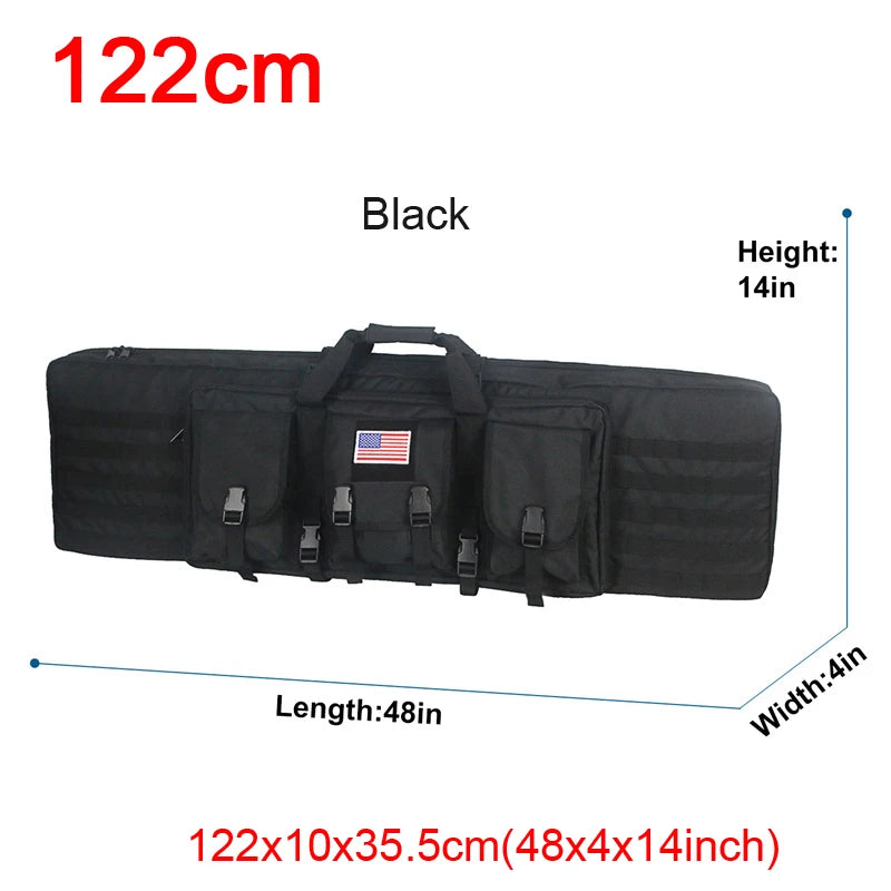 32 38 42 48 inch Tactical Double Rifle Case Molle Rifle Bag Sniper Airsoft Gun Case Backpack Hunting Gun Holster