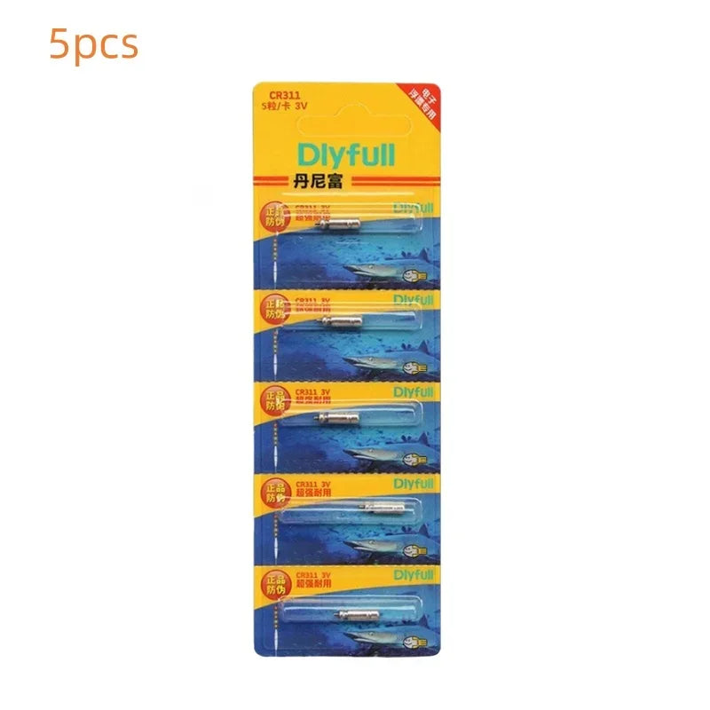 5-50PCS CR311 Luminous Battery Fishing Float Night Fishing Accessories Electronic Floats Batteries CR311