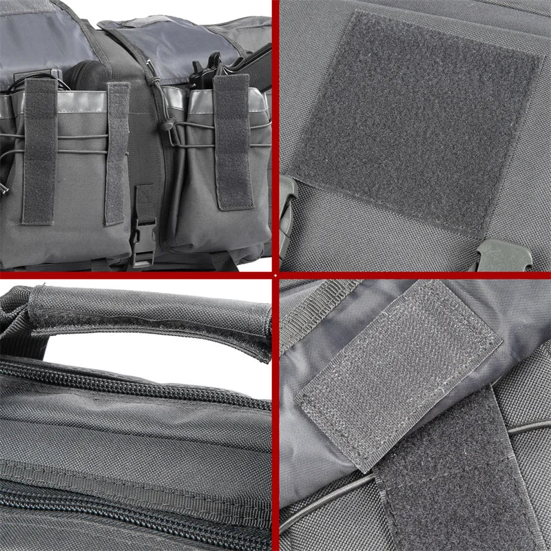 32 38 42 48 inch Tactical Double Rifle Case Molle Rifle Bag Sniper Airsoft Gun Case Backpack Hunting Gun Holster