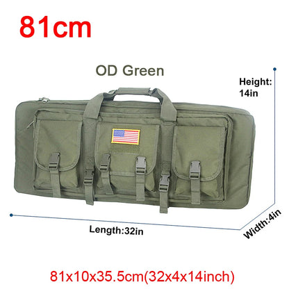 32 38 42 48 inch Tactical Double Rifle Case Molle Rifle Bag Sniper Airsoft Gun Case Backpack Hunting Gun Holster