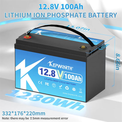 12V 24V 100Ah 120Ah 135Ah 300Ah LiFePO4 Lithium Iron Phosphate Battery With BMS  For Golf Cart EV RV Solar Energy Trolling Motor
