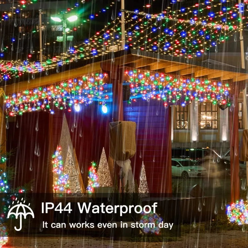 Christmas Decoration 2024/2025 icicle Led Curtain Lights for Outdoor Droop 0.4/0.5/0.6M Christmas Lights for home New Year 2025