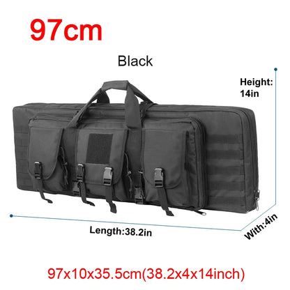 32 38 42 48 inch Tactical Double Rifle Case Molle Rifle Bag Sniper Airsoft Gun Case Backpack Hunting Gun Holster