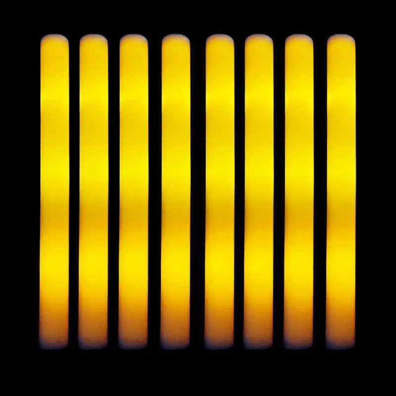 10/20/30/40/50/60pcs Customizable Colorful RGB LED Glow Sticks Glow Foam Stick Wedding Halloween Christmas Party Decoration