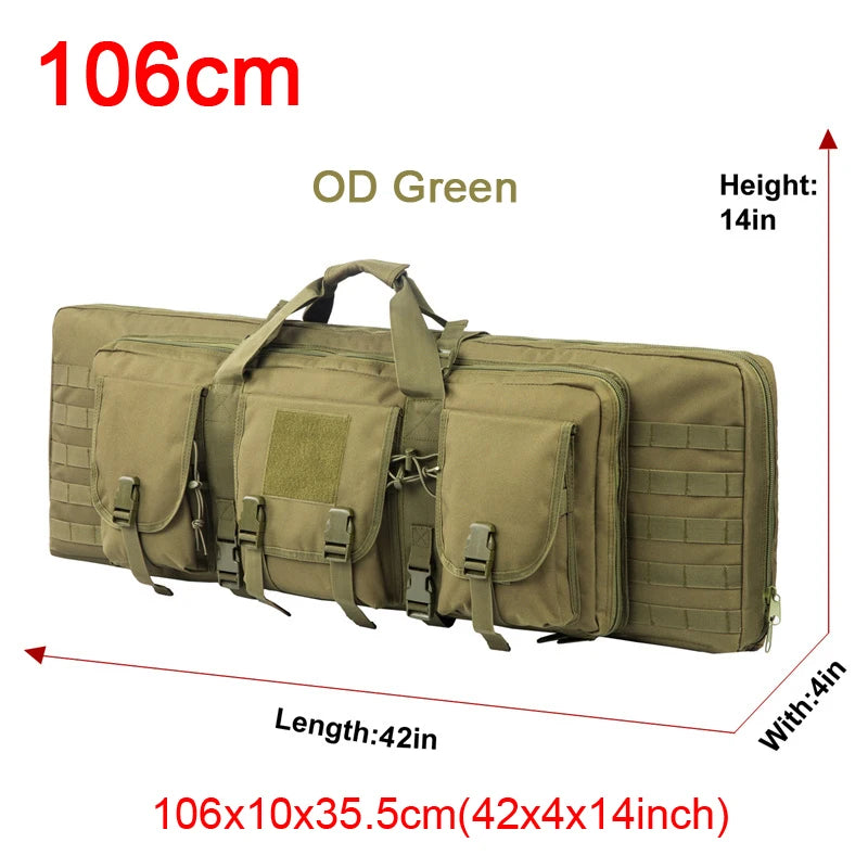 32 38 42 48 inch Tactical Double Rifle Case Molle Rifle Bag Sniper Airsoft Gun Case Backpack Hunting Gun Holster