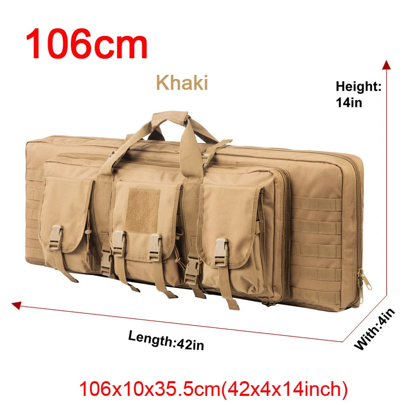 32 38 42 48 inch Tactical Double Rifle Case Molle Rifle Bag Sniper Airsoft Gun Case Backpack Hunting Gun Holster
