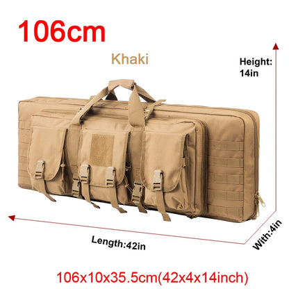 32 38 42 48 inch Tactical Double Rifle Case Molle Rifle Bag Sniper Airsoft Gun Case Backpack Hunting Gun Holster
