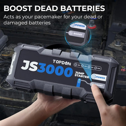 Topdon Jump Starter JS3000/JS2000Pro 3000A/2500A/1500A/1200A Power Bank 12V Car Starting Device  for Booster TOPDON JS 3000