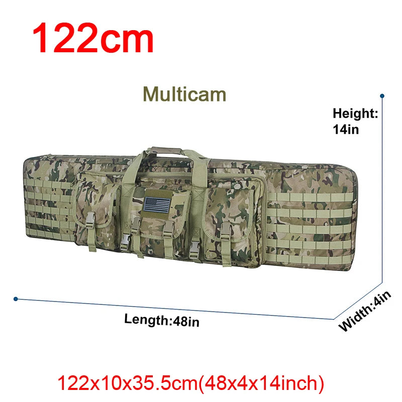 32 38 42 48 inch Tactical Double Rifle Case Molle Rifle Bag Sniper Airsoft Gun Case Backpack Hunting Gun Holster