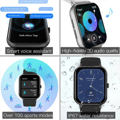 OLEVS 8203 Smart Watch 1.83 Inch Full Touch Screen Bluetooth Call Smartwatch Waterproof  Music Fitness Tracker Sports Smartwatch