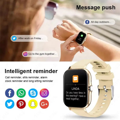 New Smart Watch Android IOS Phone 1.44‘’ Color Screen Bluetooth Call Blood Oxygen/Pressure Monitoring Smart Watch Women Men ht30