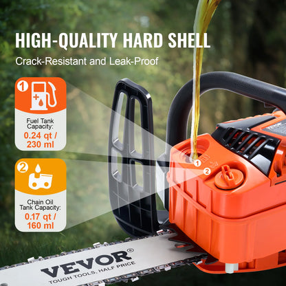 SucceBuy Gas Chainsaw Gasoline Powered Chain Saw Handheld Cordless Petrol Chainsaws for Tree Wood Branch Cutting&Tree Trimming