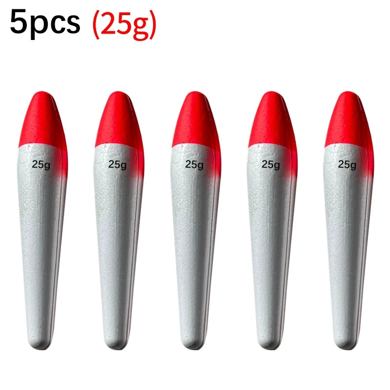 5Pcs Sea Fishing Buoys Floats EVA Casting Fishing Stick Float 2g-50g Saltwater Fishing Bobber Flotador Fishing Tackle pesca