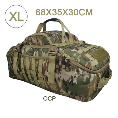 LQARMY 25L 45L 80L Sport Travel Bag Molle Tactical Backpack Gym Fitness Bag Large Duffle Bags for Camping Hunting Fishing