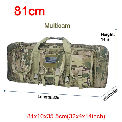 32 38 42 48 inch Tactical Double Rifle Case Molle Rifle Bag Sniper Airsoft Gun Case Backpack Hunting Gun Holster