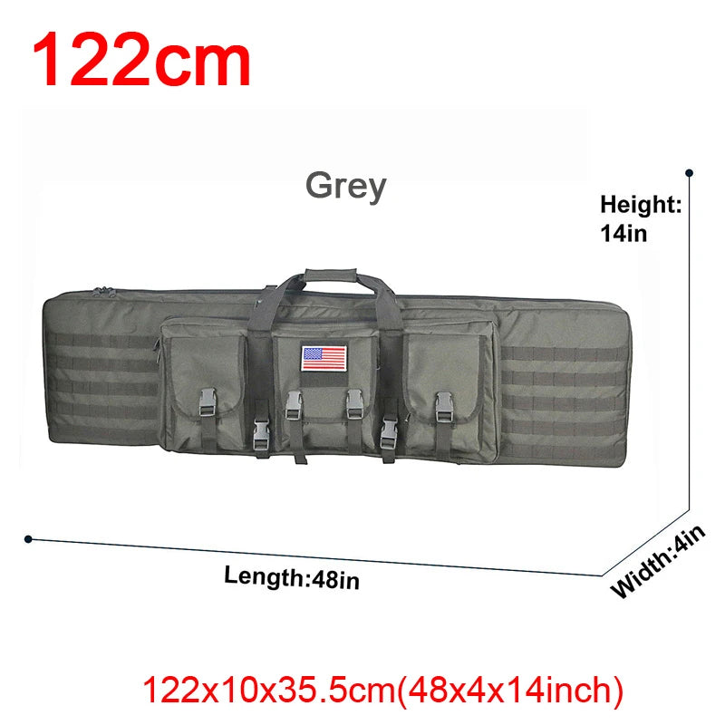 32 38 42 48 inch Tactical Double Rifle Case Molle Rifle Bag Sniper Airsoft Gun Case Backpack Hunting Gun Holster
