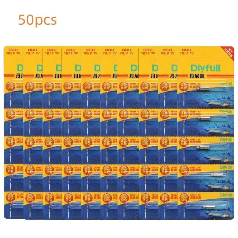 5-50PCS CR311 Luminous Battery Fishing Float Night Fishing Accessories Electronic Floats Batteries CR311