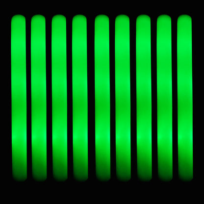 10/20/30/40/50/60pcs Customizable Colorful RGB LED Glow Sticks Glow Foam Stick Wedding Halloween Christmas Party Decoration