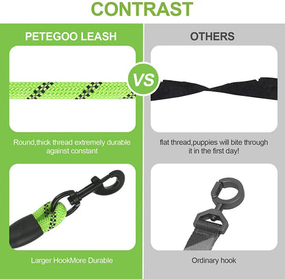 Pet Leash Reflective Strong Dog Leash 1.5M Long with Comfortable Padded Handle Heavy Duty Training Durable Nylon Rope Leashes