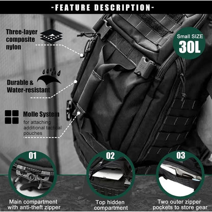 LQARMY 25L 45L 80L Sport Travel Bag Molle Tactical Backpack Gym Fitness Bag Large Duffle Bags for Camping Hunting Fishing