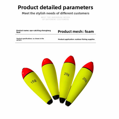 3pcs Peche 10g-100g Foam Fishing Float Elastic EVA Material Floating Buoyancy Buoyancy Fishing Tackle Water Sports