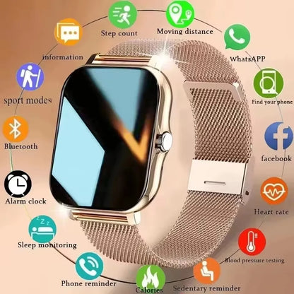 New Smart Watch Android IOS Phone 1.44‘’ Color Screen Bluetooth Call Blood Oxygen/Pressure Monitoring Smart Watch Women Men ht30